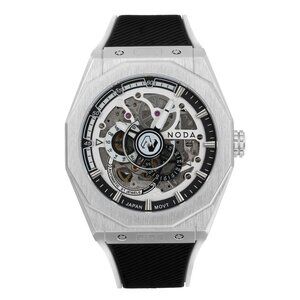 Noda Aero Series-1 43MM Stainless Steel White Skeleton Dial Automatic Watch